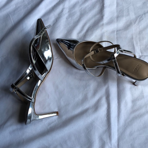 ASOS   Like Brand New Silver 3" heels - Picture 3 of 4